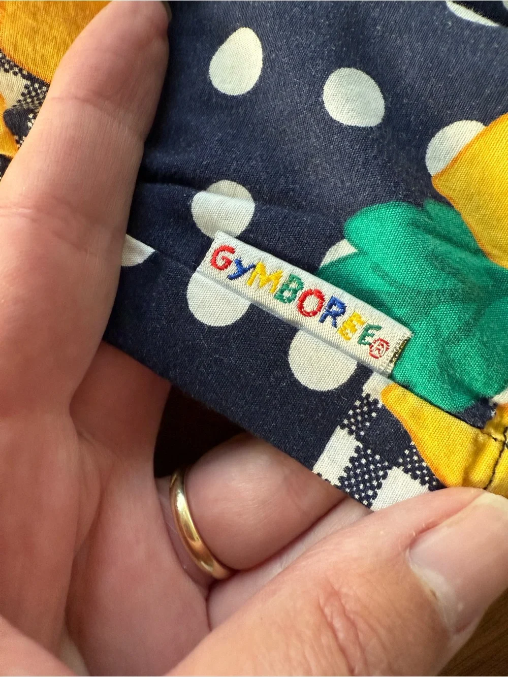 Vintage 90s Gymboree Sunflower Picnic Romper Small 12M- 2 1/2 Years Rainbow Tag